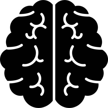  Beyin ikonu. Basit resimleme