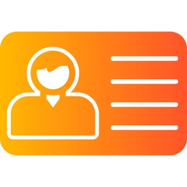 Kimlik kartı, vektör illüstrasyonu basit tasarım