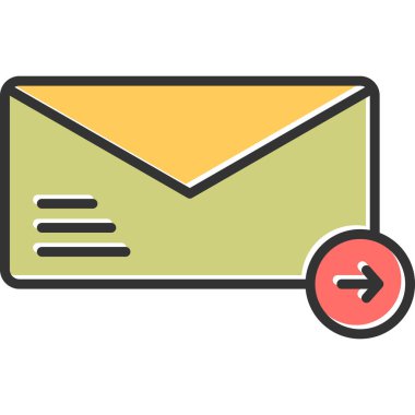 ileti ikonu vektör illüstrasyonu