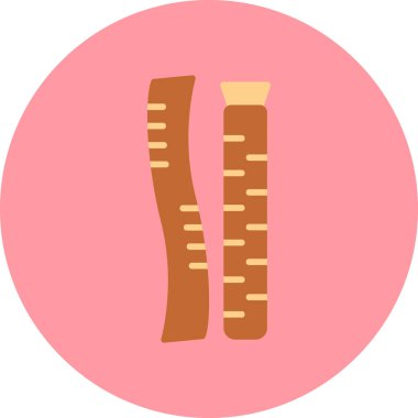 Miswak vektör simgesi, Salvadora persica ağacından yapılmış diş temizleme dalı 