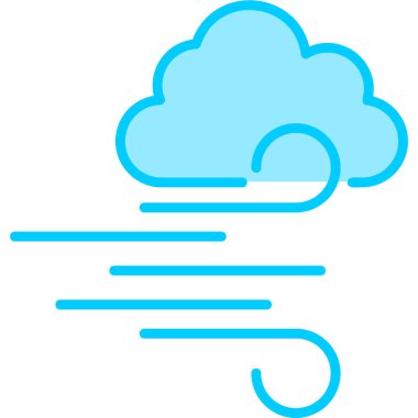 Rüzgar, hava simgesi vektör illüstrasyonu