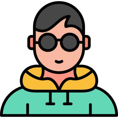 Kadın. Web simgesi basit illüstrasyon