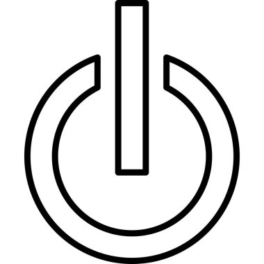 Güç Düğmesi simgesi, vektör illüstrasyonu