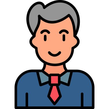 Adamım. Web simgesi basit illüstrasyon