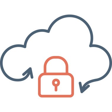 vector cloud technology icon illustration