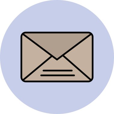 Mektup. Web simgesi basit illüstrasyon