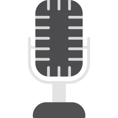 mikrofon simgesi vektör illüstrasyonu