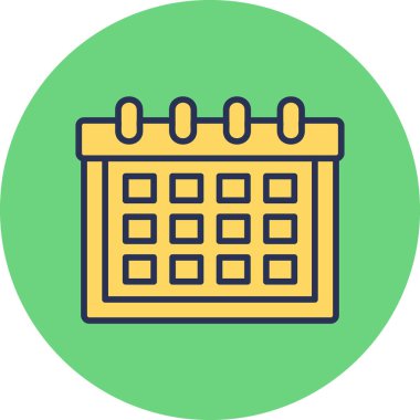 Takvim simgesi, vektör illüstrasyonu basit tasarım