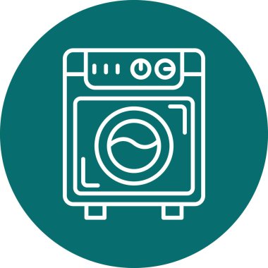 abstract washing machine, vector icon