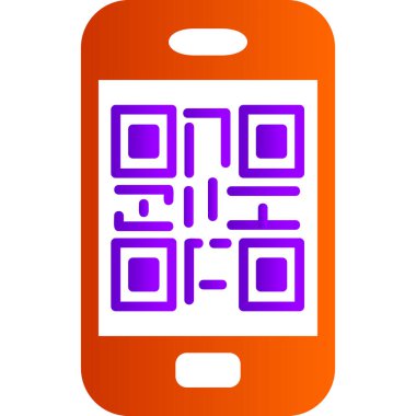 Barkod Web simgesi basit illüstrasyon