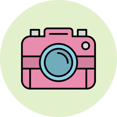 profesyonel dijital fotoğraf makinesi, illüstrasyon simgesi