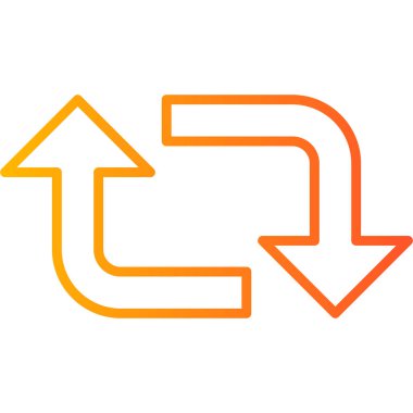 Modern simge, vektör illüstrasyonunu döndür