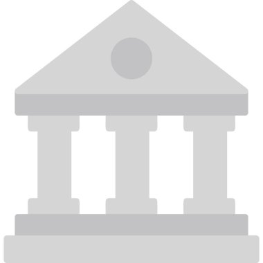 Müze. Web simgesi vektör illüstrasyonu 