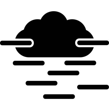 Sis, hava simgesi vektör illüstrasyonu