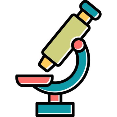 Mikroskop. Web simgesi basit illüstrasyon