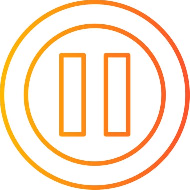 duraklat simgesi, vektör illüstrasyonu