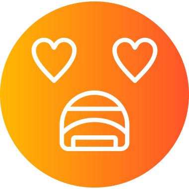 Şaşırmış emoji, web simgesi basit illüstrasyon