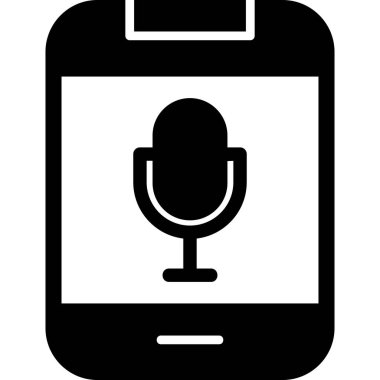 Mikrofon. Web simgesi kaydedilmesi basit illüstrasyon 