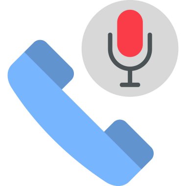 Mikrofon. Web simgesi basit illüstrasyon