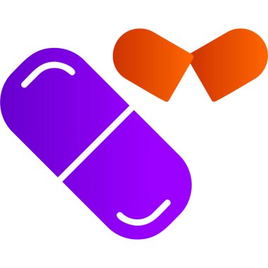 Kapsül hapları. Web simgesi basit illüstrasyon