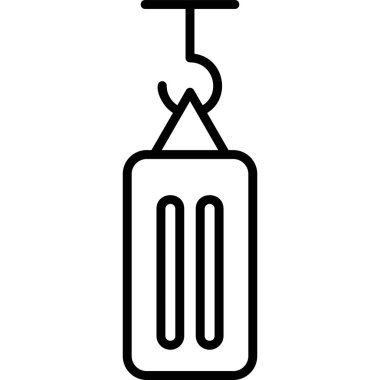 Boks çantası modern simge, vektör illüstrasyonu