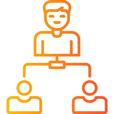 hiyerarşi. Web simgesi basit illüstrasyon