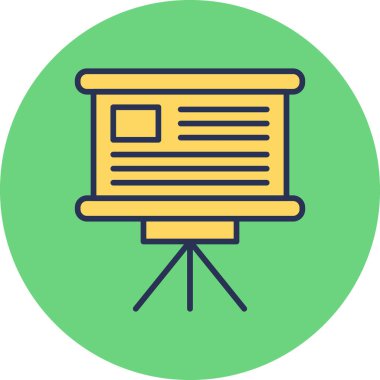 iş sunumu düz vektör simgesi