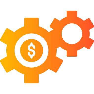 Düz tasarımda soyut para simgesi.