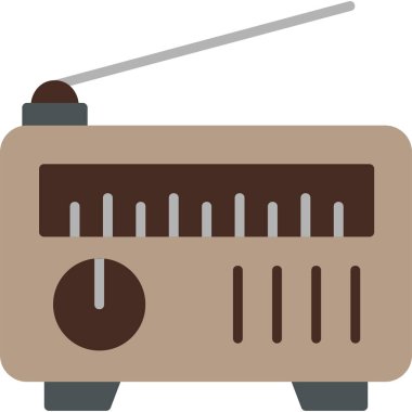 Radyo. Web simgesi basit illüstrasyon