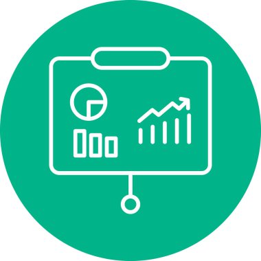 iş sunumu düz vektör simgesi