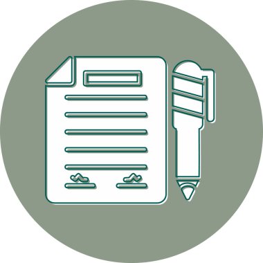 Contract icon, vector illustration simple design