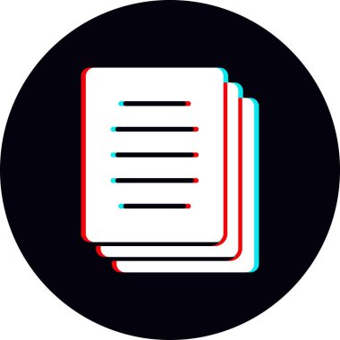 Belge simgesinin vektör illüstrasyonu