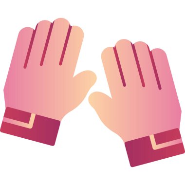 Eldiven simgesi vektör illüstrasyonu