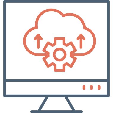 vector cloud technology icon illustration