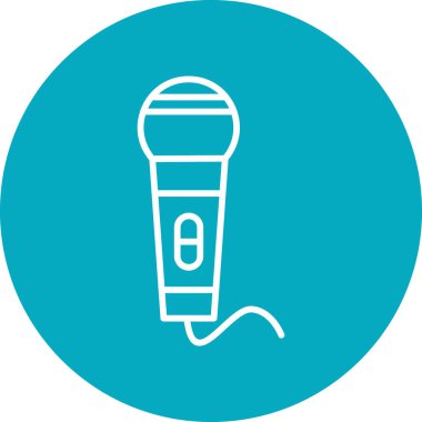 mikrofon simgesi vektör illüstrasyonu