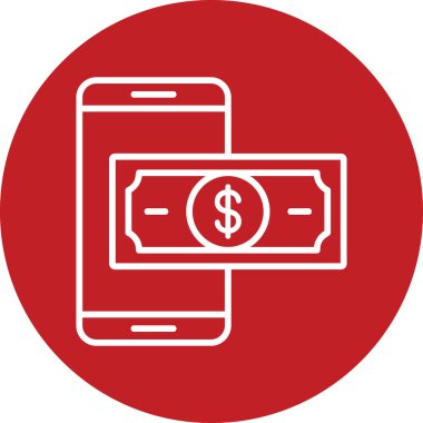 Çevrimiçi ödeme. Web simgesi basit illüstrasyon