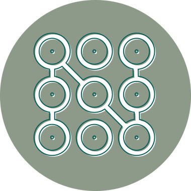 Desen ağ simgesi basit illüstrasyon