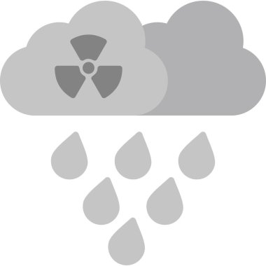 Yağmur bulutu vektör simgesi. biçim çift renkli düz sembol, pürüzsüz mavi ve beyaz renkler, yuvarlak açılar,