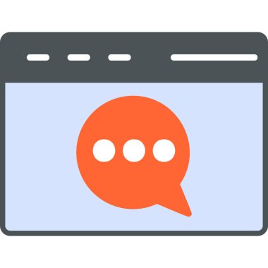 Konuş. Web simgesi basit illüstrasyon