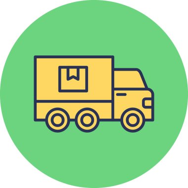 Kamyon soyut simge vektör çizimi