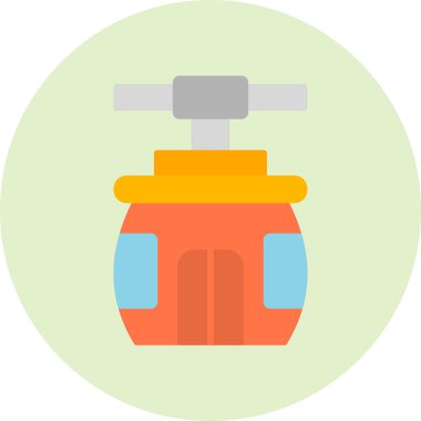 Cableway simgesinin vektör illüstrasyonu