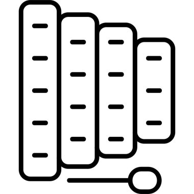 Ksilofon. Web simgesi basit illüstrasyon