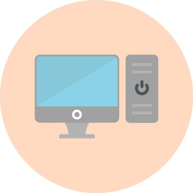 Bilgisayar. Web simgesi basit illüstrasyon 