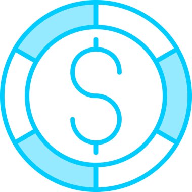 Dolar. Web simgesi basit illüstrasyon