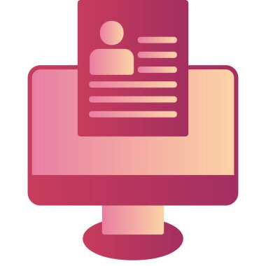 bilgisayar ve ekran vektör illüstrasyon tasarımlı dizüstü bilgisayar