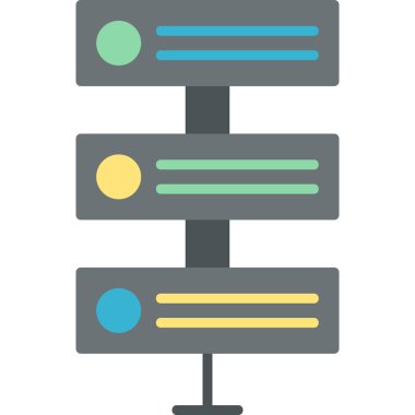 Sunucu. Web simgesi basit illüstrasyon
