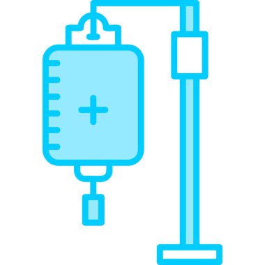 Kemoterapi, kan nakli vektör çizgisi simgesi