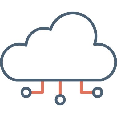 vector cloud technology icon illustration