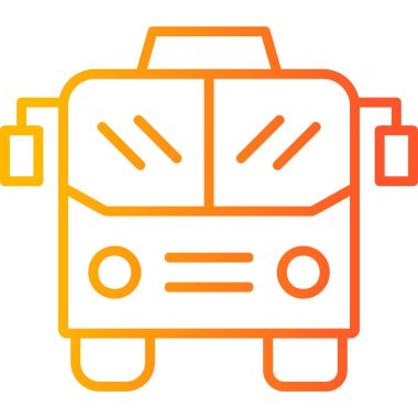 Otobüs. Web simgesi basit tasarım