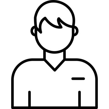 male User, simple icon for web page 